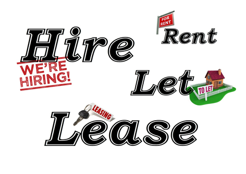 Cách phân biệt Rent, Lease, Hire